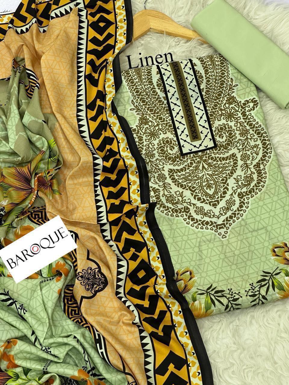 LINEN Digital Print 3pc 2025