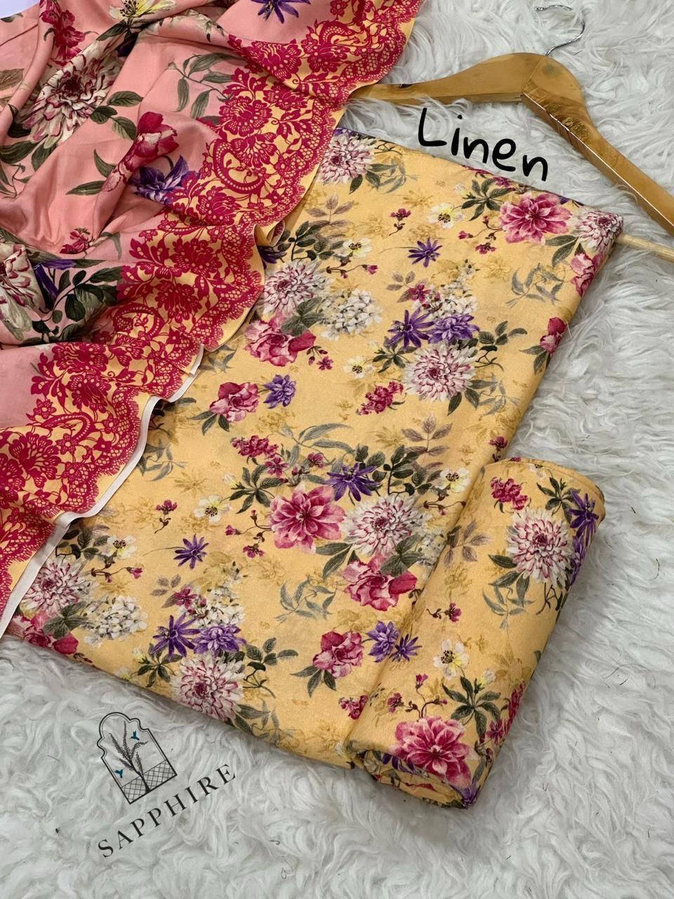 LINEN Digital Print 3pc 2025