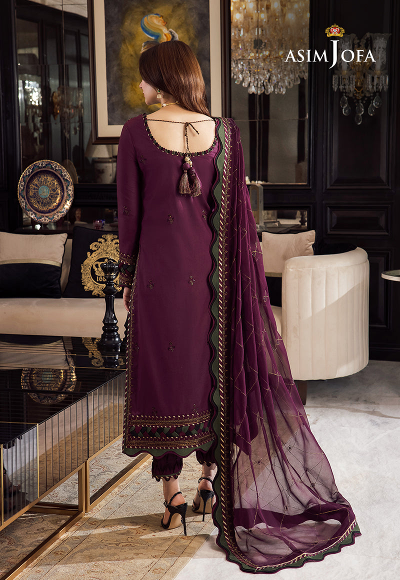 ASIM JOFA-3PC Dhanak Embroidery Unstiched Suit